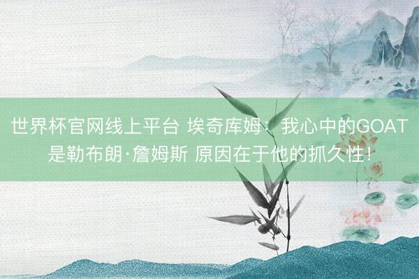 世界杯官网线上平台 埃奇库姆:我心中的GOAT是勒布朗·詹姆斯 原因在于他的抓久性!