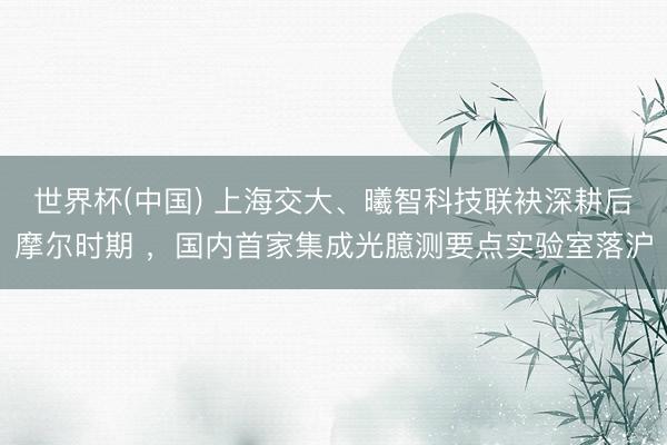 世界杯(中国) 上海交大、曦智科技联袂深耕后摩尔时期 ，国内首家集成光臆测要点实验室落沪