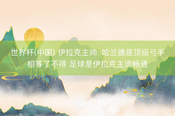 世界杯(中国) 伊拉克主帅: 哈兰德是顶级弓手相等了不得 足球是伊拉克主流畅通